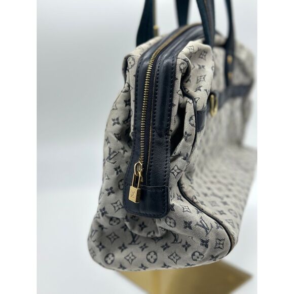 Louis Vuitton Navy Monogram Mini Lin Josephine GM Satchel - Picture 12 of 15